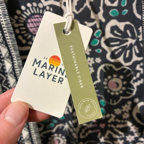 NWT Marine Layer‎ Black Floral Coverup - Women's M - Picture 11 of 12